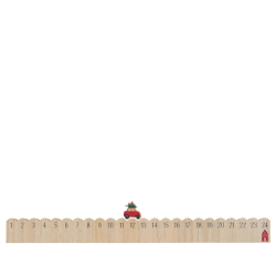 Julekalender 1-24 Krende bil, L50cm