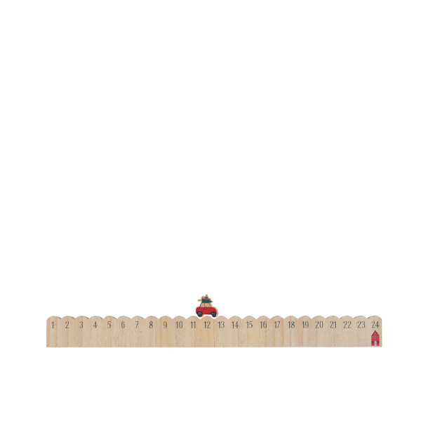 Julekalender 1-24 Krende bil, L50cm