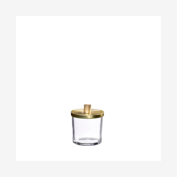 Abel glas lysestage, Guld 12,5cm