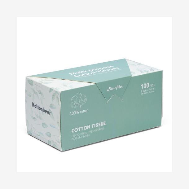 Bomulds wipes, 100 stk.